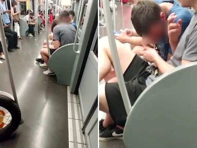 Stendono la cocaina in metro e la sniffano davanti ai passeggeri| Il video 