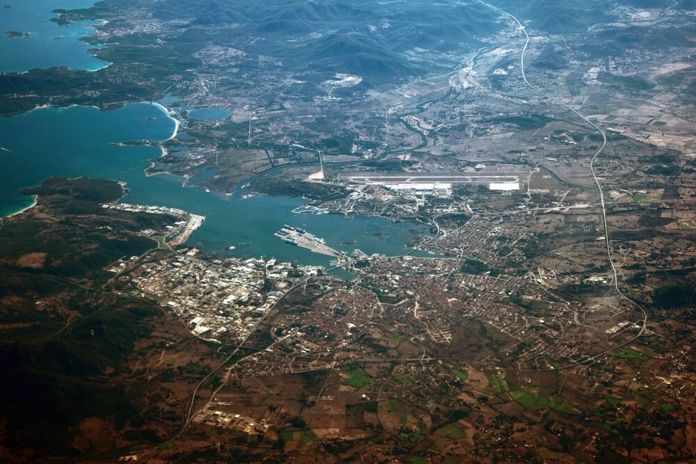Aerial view of Olbia – rinnovo patente a Olbia